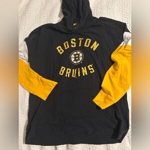 NHL Boston Bruins Black and Yellow Long Sleeve Tee